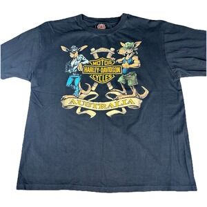 Vintage 1993 Harley Davidson Australia T Shirt Mens 2XL Kangaroo